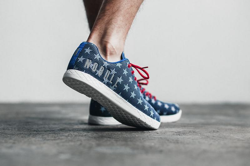 Men's Nobull Flag Trainers Blue | SG V2237R